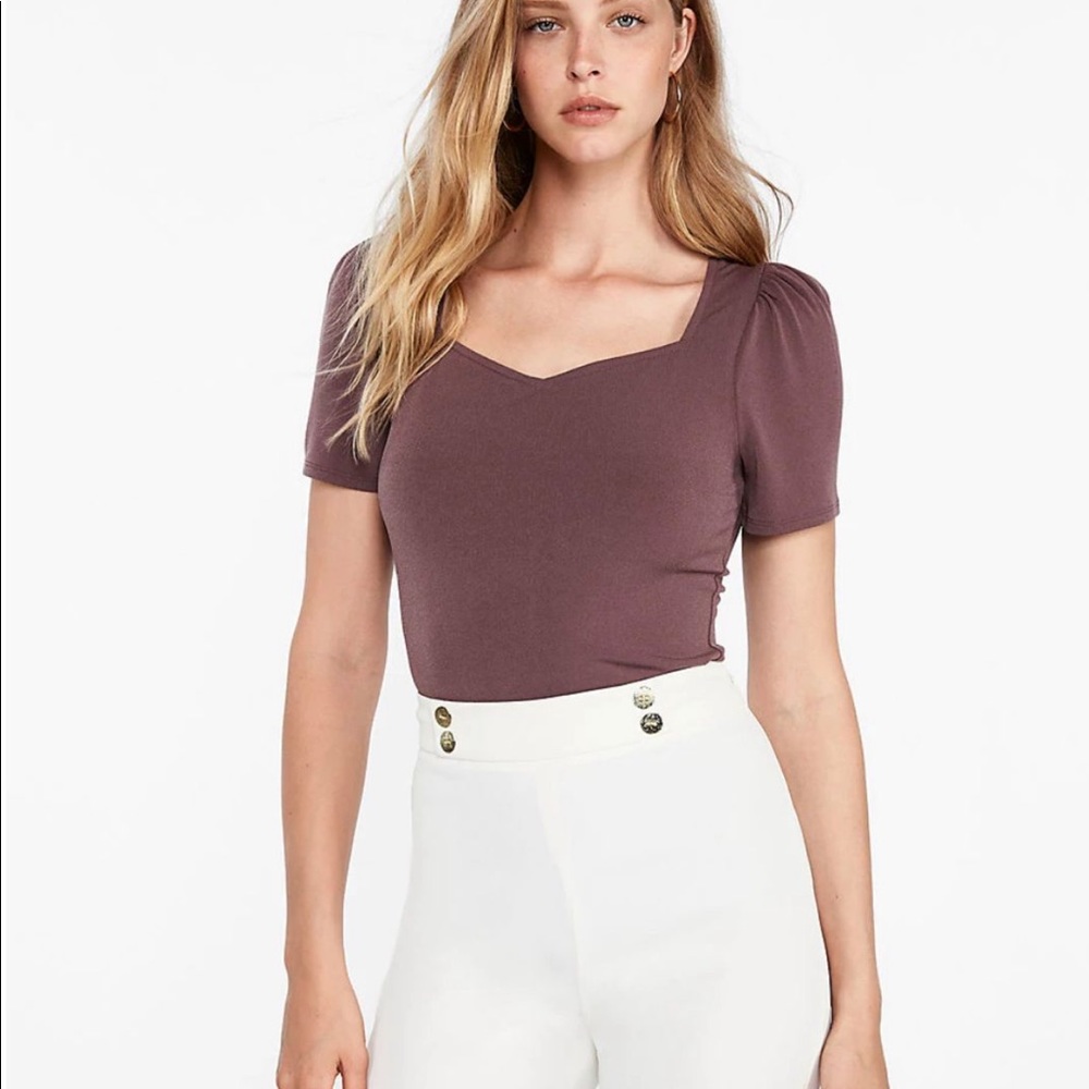 Satin Square-Neck Short Sleeve Bubble Top
